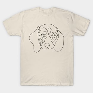 One Line Dachshund T-Shirt